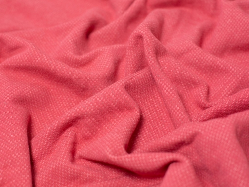 Jacquard Fleece Back Sweatshirt Stretch Knit Fabric Dark Dusky Pink