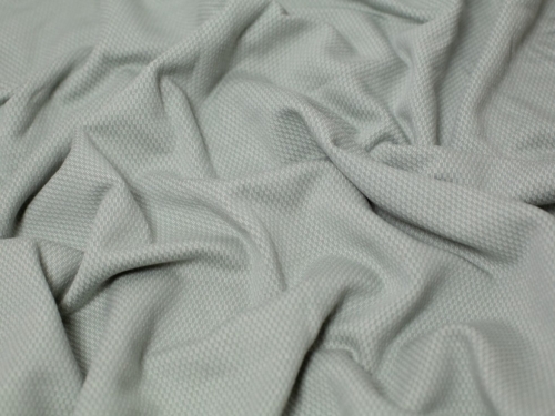 Jacquard Fleece Back Sweatshirt Stretch Knit Fabric Dusky Green