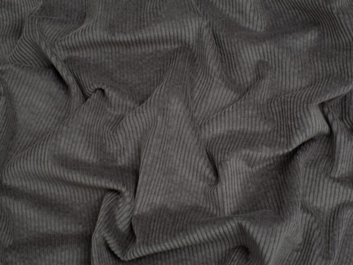 Minerva Core Range 7 Wale Stretch Woven Jumbo Cord Fabric Fossil Grey