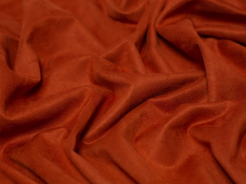 Minerva Core Range Suede Scuba Stretch Knit Fabric Rust