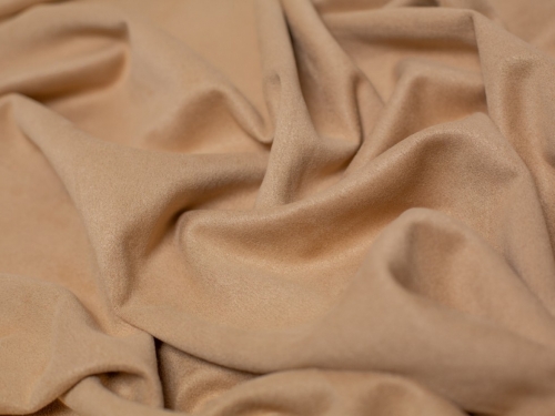 Minerva Core Range Suede Scuba Stretch Knit Fabric Beige