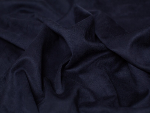 Minerva Core Range Suede Scuba Stretch Knit Fabric Navy Blue