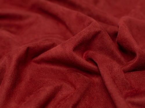 Minerva Core Range Suede Scuba Stretch Knit Fabric Burgundy