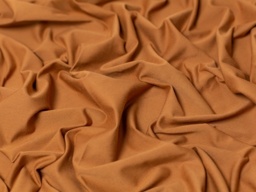 Minerva Core Range Cotton Lycra Jersey Stretch Knit Fabric Ginger