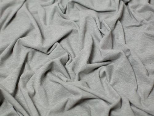 Minerva Core Range Melange Cotton Jersey Stretch Knit Fabric Ice Green
