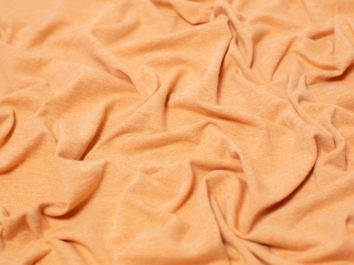 Minerva Core Range Melange Cotton Jersey Stretch Knit Fabric Butterscotch