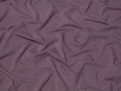 Minerva Core Range Melange Cotton Jersey Stretch Knit Fabric Dark Lilac
