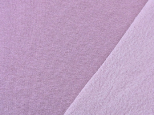 Fur Back Sweatshirt Stretch Knit Fabric Lavender