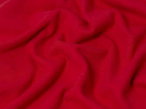 Minerva Core Range Tubular Ribbing Stretch Knit Fabric Cherry