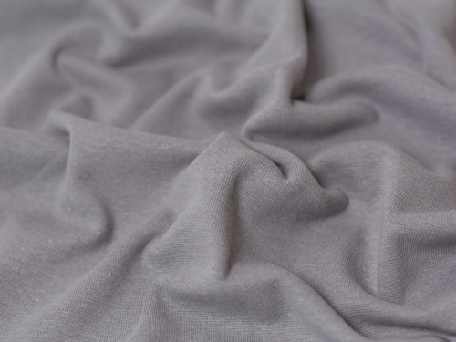 Minerva Core Range Tubular Ribbing Stretch Knit Fabric Fossil Grey