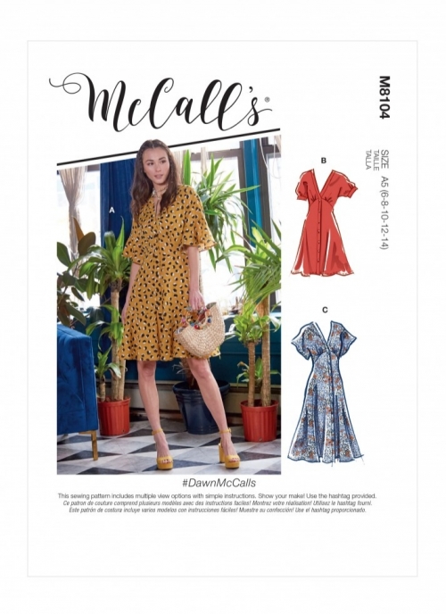 McCalls Paper Sewing Pattern 8104