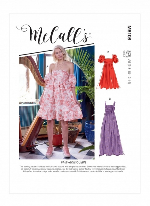 McCalls Paper Sewing Pattern 8108
