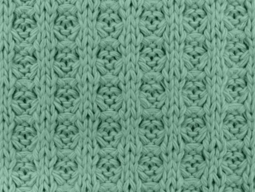 Waffle Cotton Sweater Knit Stretch Fabric Old Green