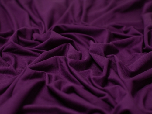Deadstock Modal Loop Back French Terry Stretch Knit Fabric Dark Plum