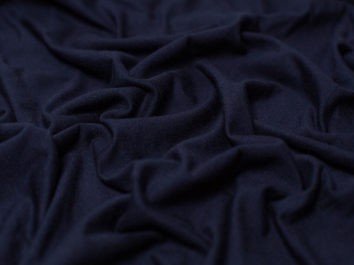 Deadstock Modal Loop Back French Terry Stretch Knit Fabric Navy Blue