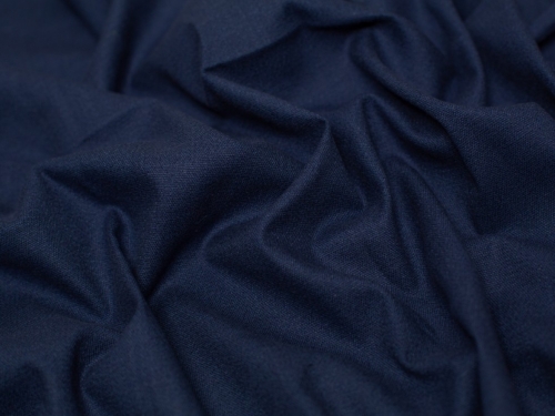 Stretch Woven Linen Blend Fabric Oxford Blue