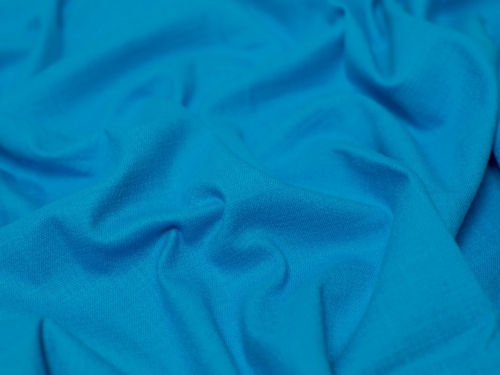 Stretch Woven Linen Blend Fabric Turquoise