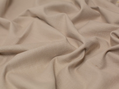 Stretch Woven Linen Blend Fabric Almond