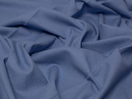 Stretch Woven Linen Blend Fabric Copen Blue