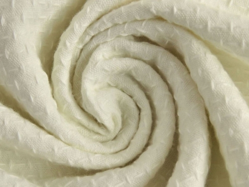 Cotton Woven Jacquard Fabric Cream