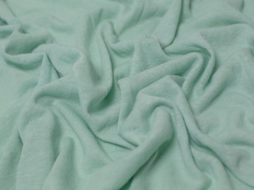 Linen Viscose Sweater Knit Stretch Fabric Mint Green