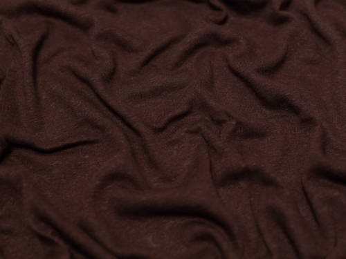 Linen Viscose Sweater Knit Stretch Fabric Brown