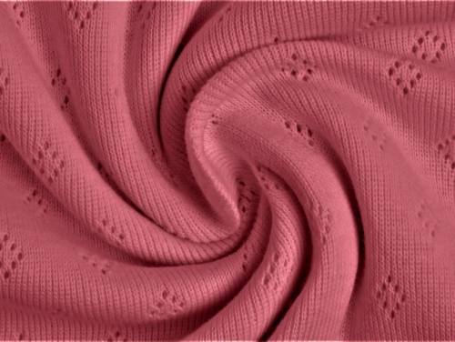 Minerva Core Range Pointelle Jersey Stretch Knit Fabric Bright Pink