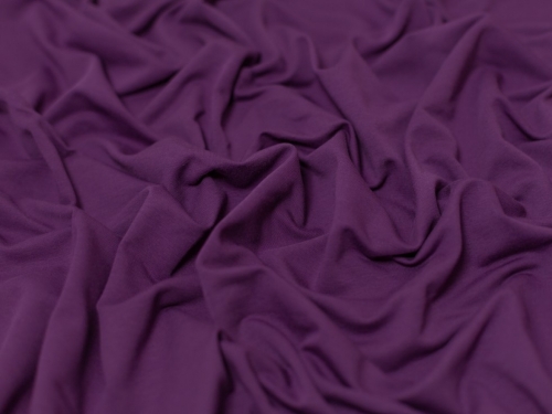 Minerva Core Range Medium Loop Back French Terry Stretch Knit Fabric Dark Purple