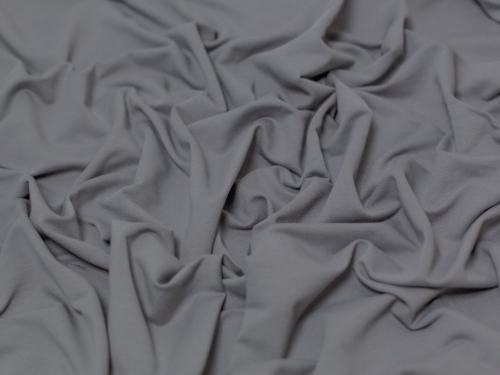 Minerva Core Range Medium Loop Back French Terry Stretch Knit Fabric Fossil Grey