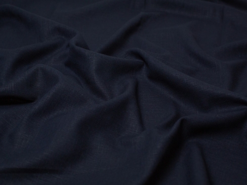 Minerva Core Range Mill Washed 100% Linen Fabric Midnight