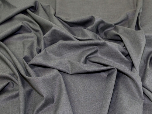 Deadstock Stretch Woven Viscose Suiting Fabric Grey