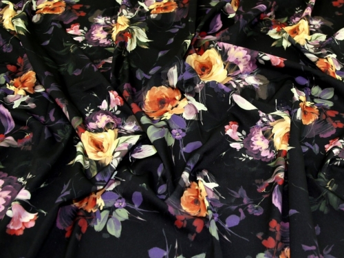 John Kaldor Hermione Crepe Fabric Black