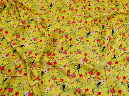 John Louden 100% Cotton Fabric Yellow