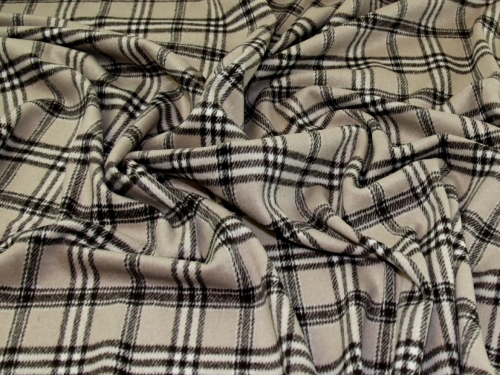 John Louden Wool Blend Coating Fabric Stone