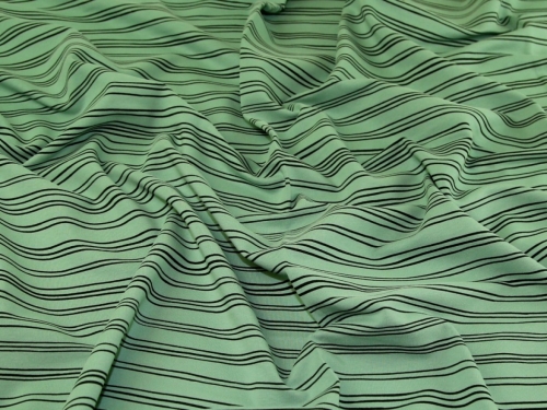 John Louden Fleece Back Sweatshirt Stretch Knit Fabric Green