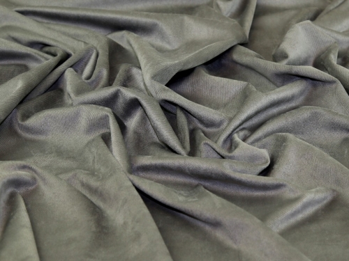 John Louden Stretch Woven Suede Twill Fabric Grey