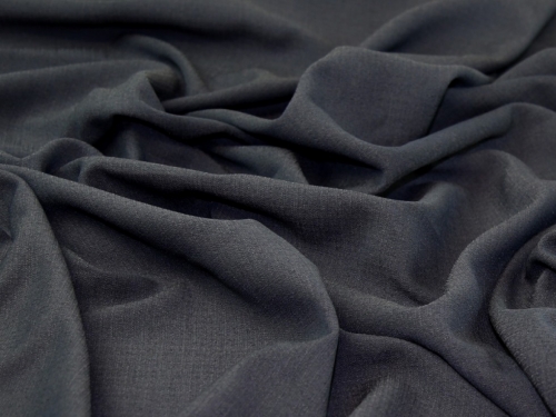 Deadstock Textured Polyester Suiting Fabric Grey