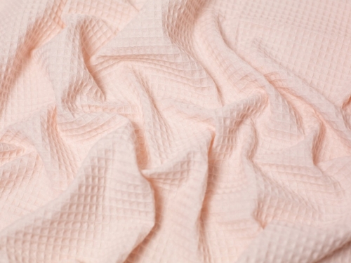 Minerva Core Range Medium Cotton Waffle Fabric Powder Pink