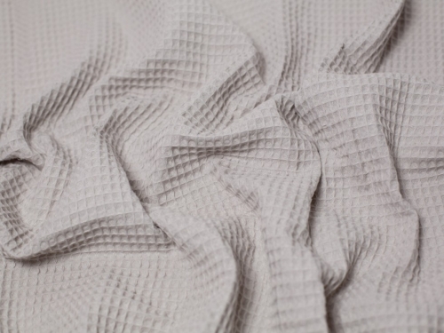Minerva Core Range Medium Cotton Waffle Fabric Powder Grey