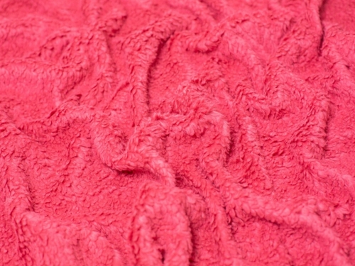 Minerva Core Range Cotton Sherpa Fleece Fur Fabric Dark Dusky Pink