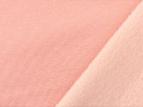 Fur Back Sweatshirt Stretch Knit Fabric Old Rose