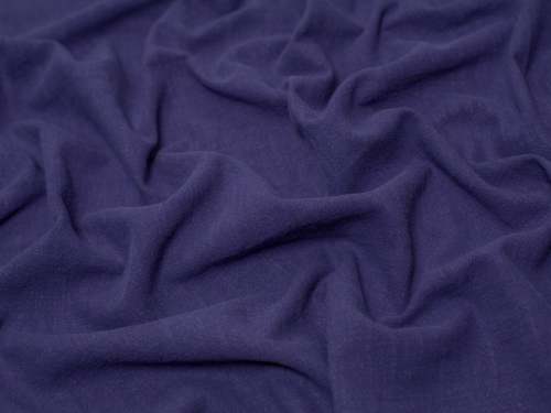 Minerva Core Range Soft Stonewashed Ramie Linen Weave Fabric Dark Purple