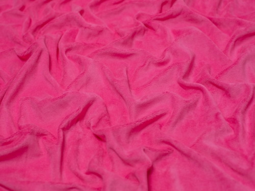 Minerva Core Range Cotton Velour Stretch Knit Fabric Bright Pink