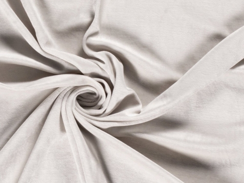Minerva Core Range Cotton Velour Stretch Knit Fabric Light Grey