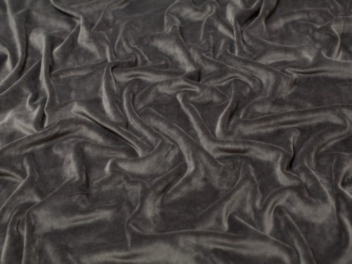 Minerva Core Range Polyester Velour Stretch Knit Fabric Taupe