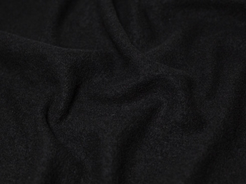 Minerva Core Range 100% Pure Boiled Wool Coating Fabric Jet Black