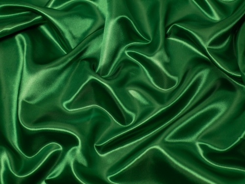 Minerva Core Range Soft Polyester Satin Fabric Bottle Green