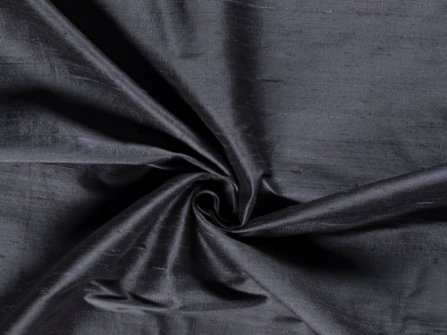 Pure Silk Dupion Fabric Steel Blue