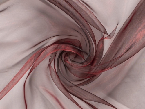 Sheer Organza Fabric Damson