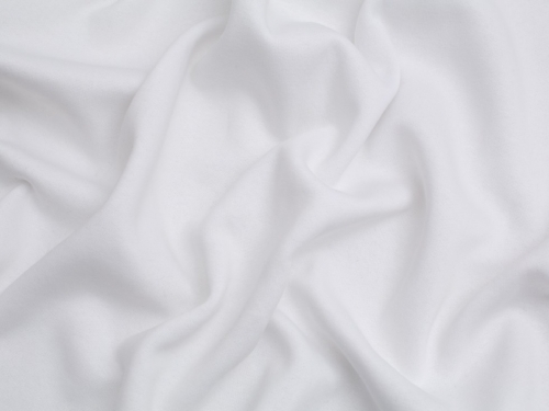 Minerva Core Range Polycotton Fleece Back Sweatshirt Stretch Knit Fabric White